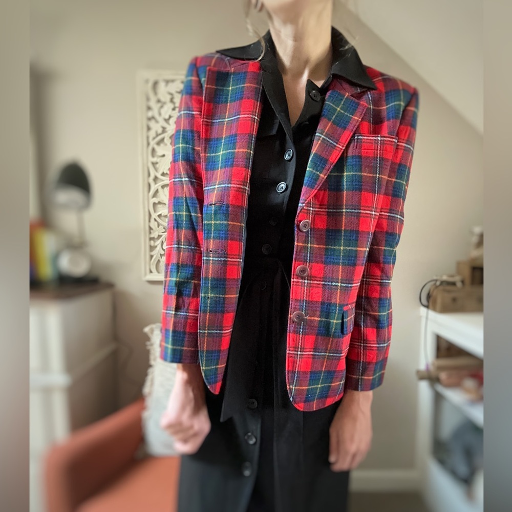 Super Sweet Pendleton Plaid Blazer - image 4